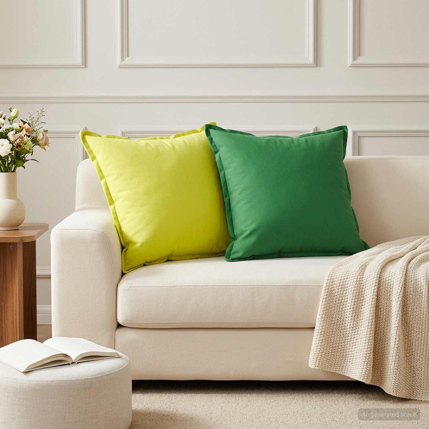 vidaXL Μαξιλάρι 2 τμχ. HOUTEN Πράσινο 60 x 60 cm Πολυεστέρας