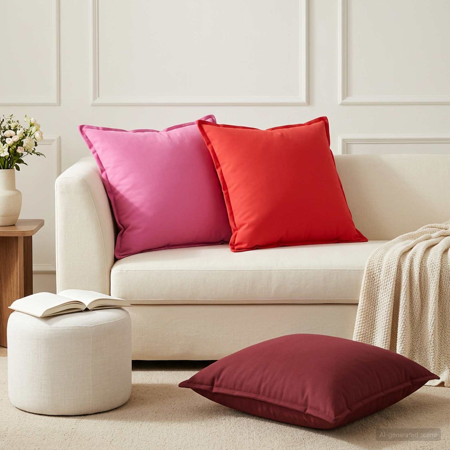 vidaXL Μαξιλάρι 2 τμχ. HOUTEN Κόκκινο 60 x 60 cm Πολυεστέρας