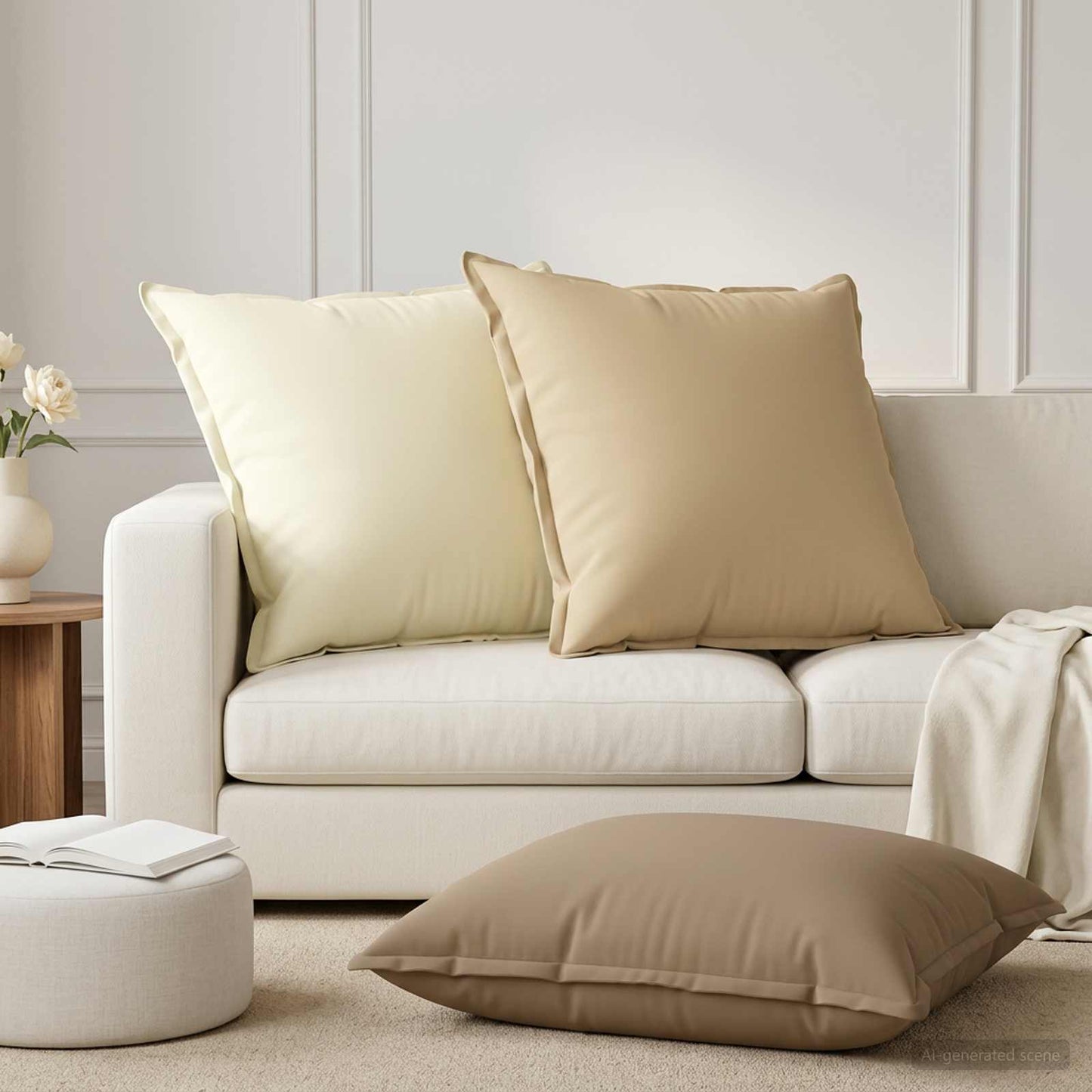 vidaXL Μαξιλάρι 2 τμχ. HOUTEN Taupe 65 x 65 εκ. Πολυεστέρας