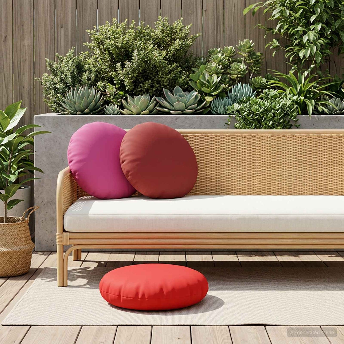 vidaXL Μαξιλάρι Ρίψης 2 τμχ. HEERLEN Ροζ Διάμ. 60 cm Πολυεστέρας