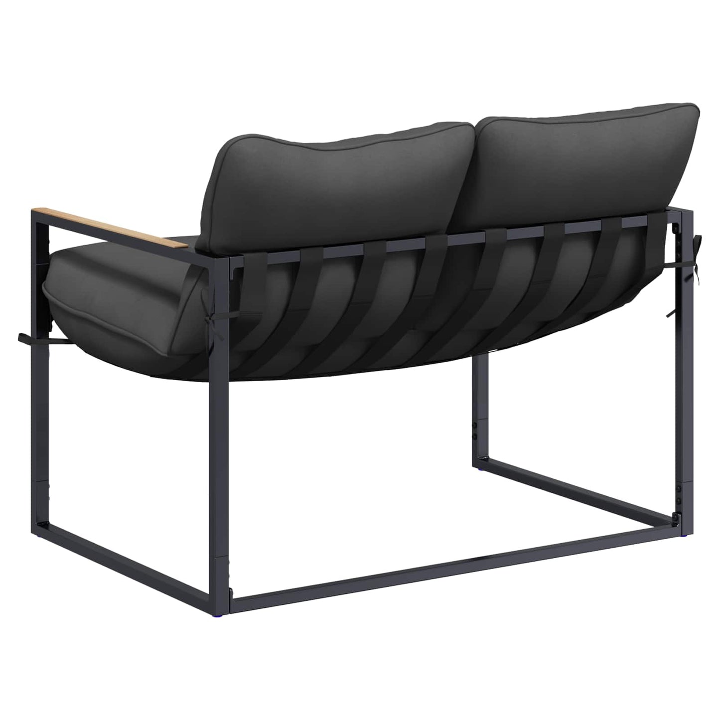 vidaXL Σετ Καναπέ Κήπου Μαύρο και Ανθρακί Ατσάλι