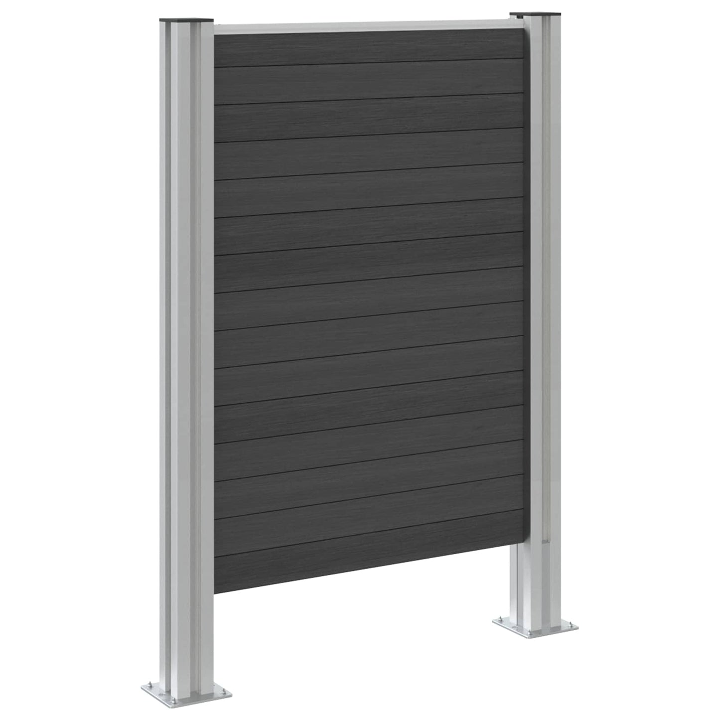 vidaXL Φράχτης Σκουπιδιών Γκρι 85 x 12 x 115 εκ Αλουμίνιο και WPC