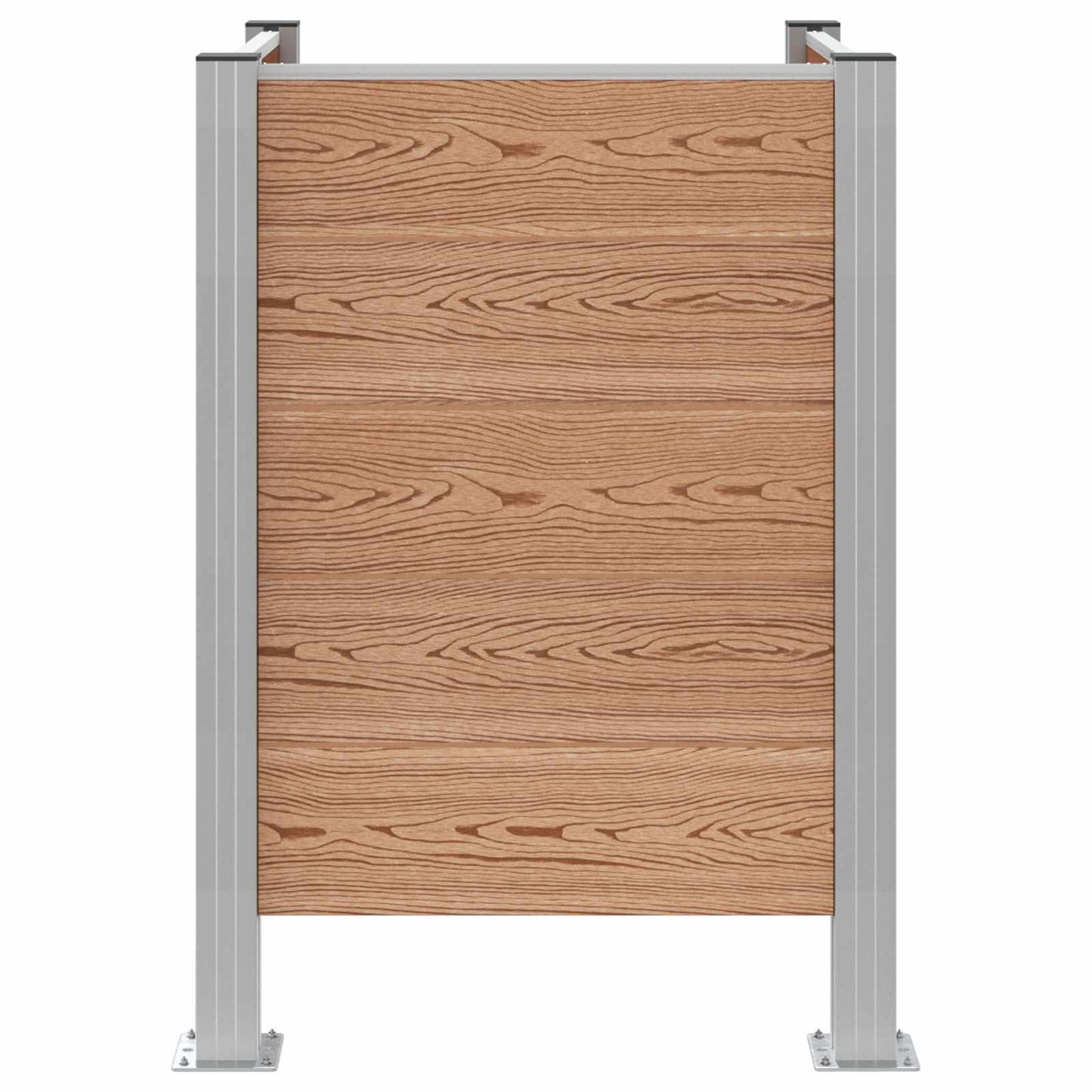 vidaXL Φράχτης Σκουπιδιών Καφέ 85 x 85 x 115 cm Αλουμίνιο και WPC
