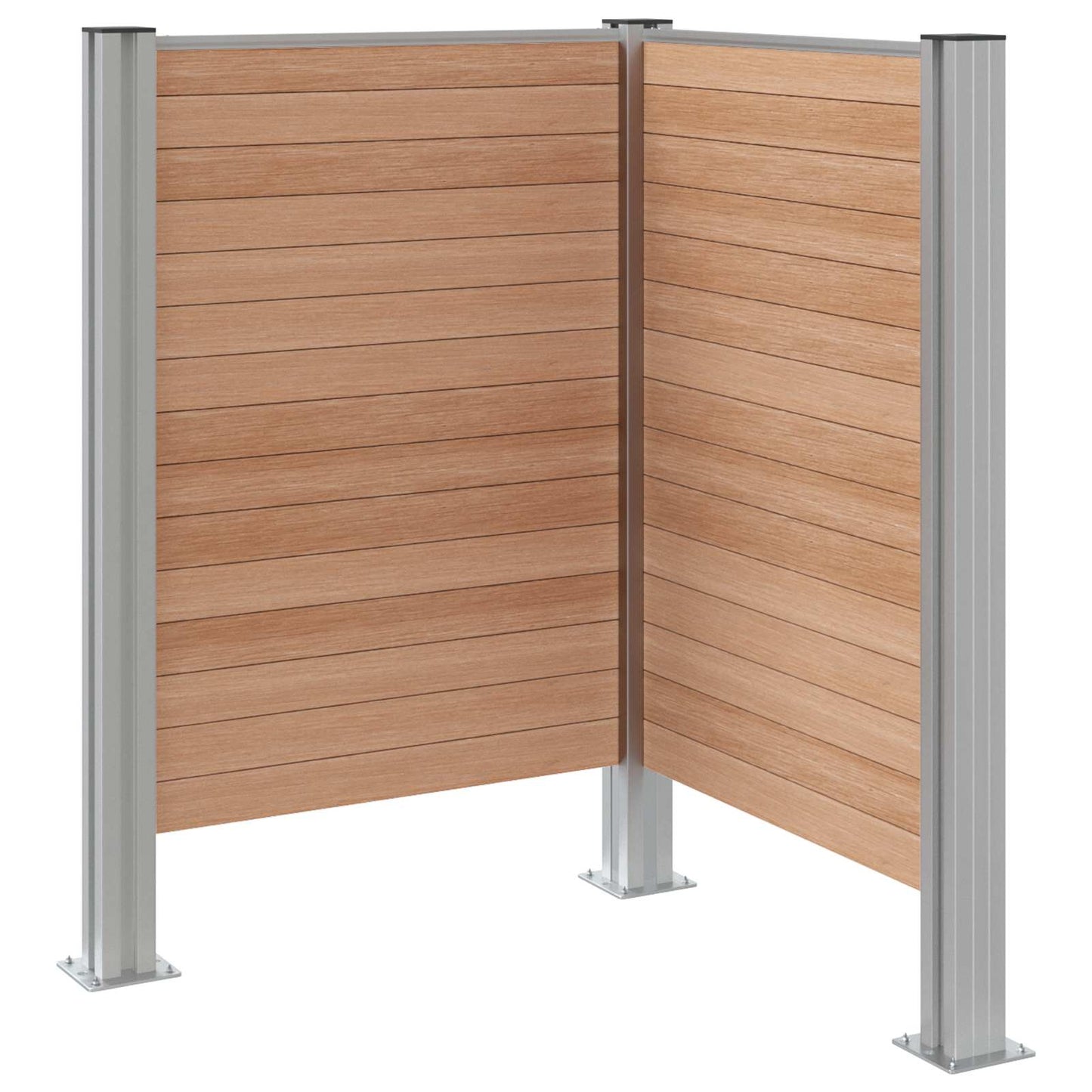 vidaXL Φράχτης Σκουπιδιών Καφέ 85 x 85 x 115 cm Αλουμίνιο και WPC