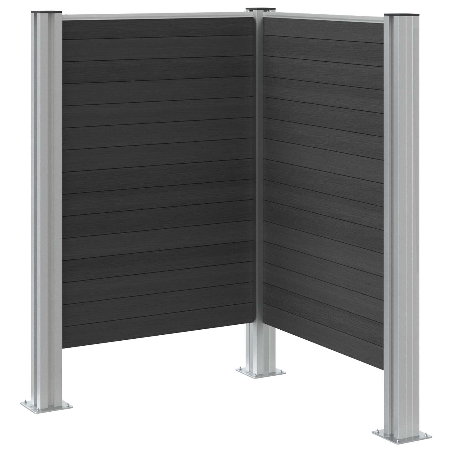 vidaXL Φράχτης Σκουπιδιών Γκρι 85 x 85 x 115 cm Αλουμίνιο και WPC