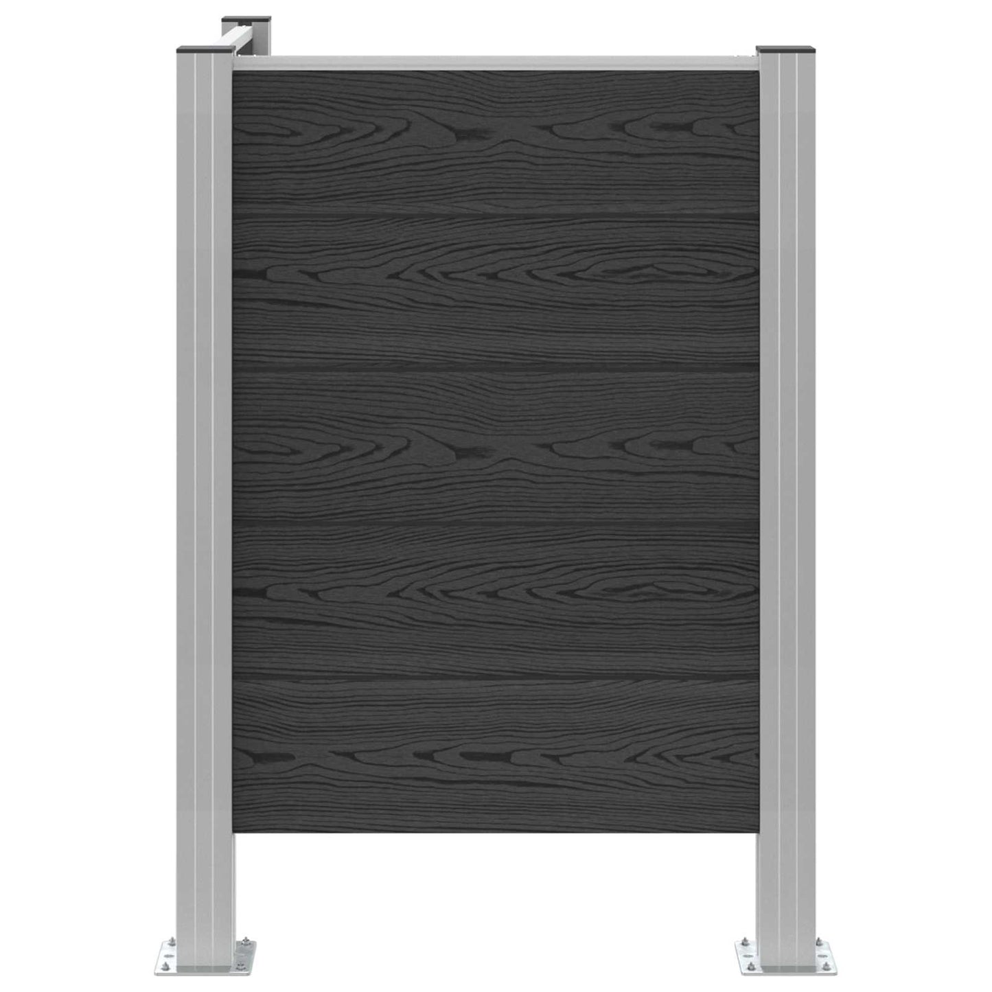 vidaXL Φράχτης Σκουπιδιών Γκρι 85 x 85 x 115 cm Αλουμίνιο και WPC