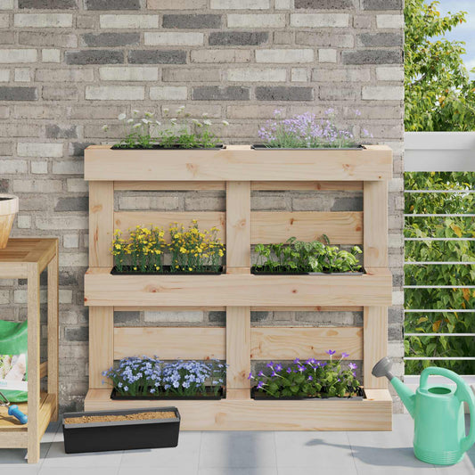 vidaXL Κουτιά λουλουδιών για ευρωπαϊκούς παλέτες 24 pcs Μαύρο