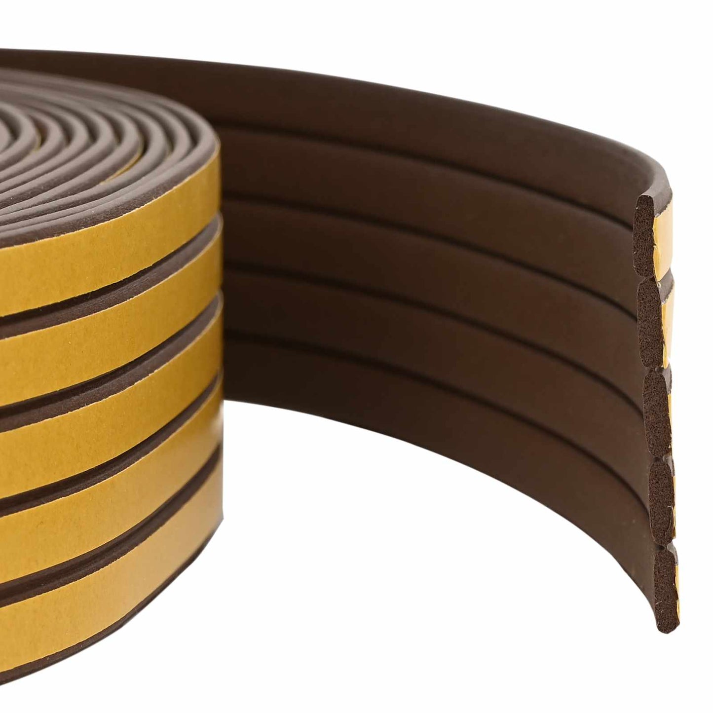 vidaXL Αυτοκόλλητη σφραγίδα παραθύρου Καφέ 9 x 3 mm 12 m EPDM αφρός