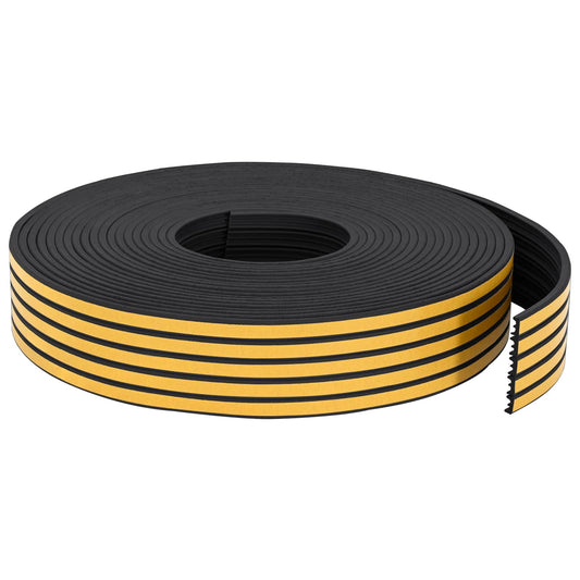 vidaXL Αυτοκόλλητη σφραγίδα παραθύρου Μαύρο 15 x 8 mm 12 m EPDM αφρός