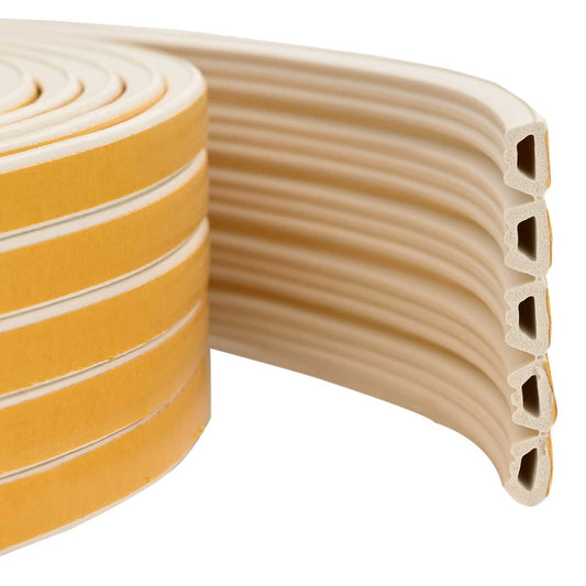 vidaXL Αυτοκόλλητη σφραγίδα παραθύρου Λευκό 10 x 6 mm 100 m EPDM αφρός