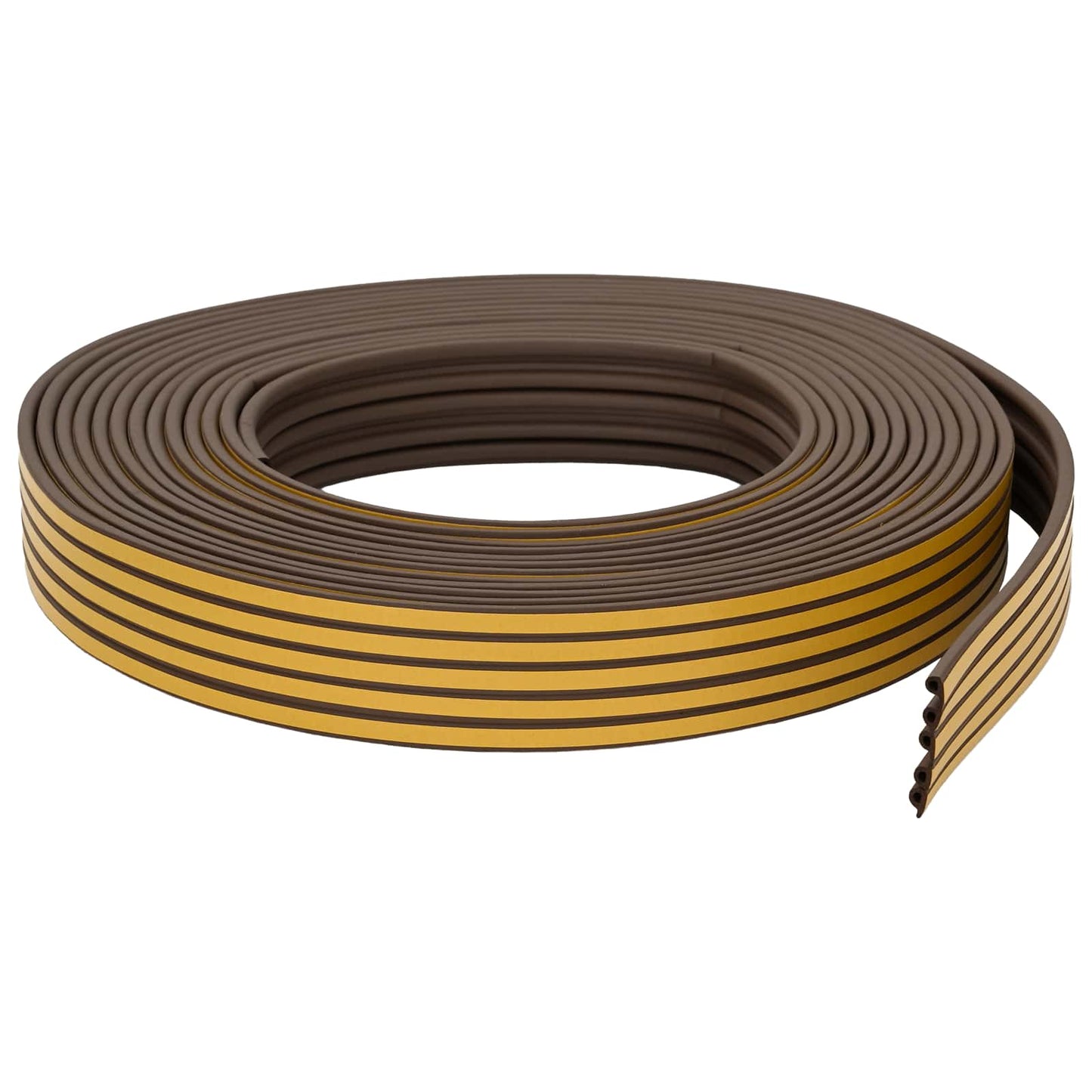 vidaXL Αυτοκόλλητη σφραγίδα παραθύρου Καφέ 9 x 6 mm 100 m EPDM αφρός