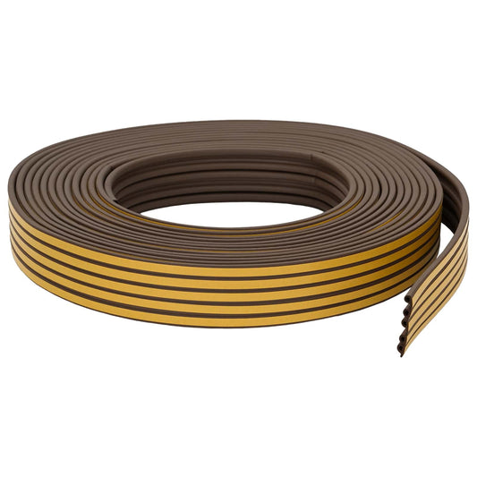 vidaXL Αυτοκόλλητη σφραγίδα παραθύρου Καφέ 9 x 6 mm 100 m EPDM αφρός