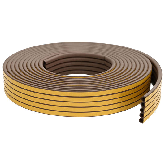 vidaXL Αυτοκόλλητη σφραγίδα παραθύρου Καφέ 12 x 10 mm 100 m EPDM αφρός