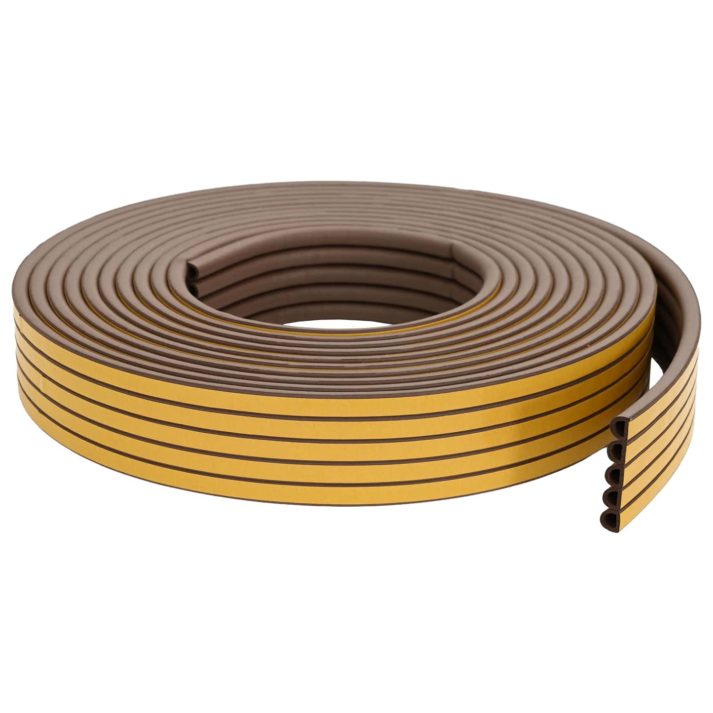vidaXL Αυτοκόλλητη σφραγίδα παραθύρου Καφέ 14 x 12 mm 50 μ EPDM αφρός