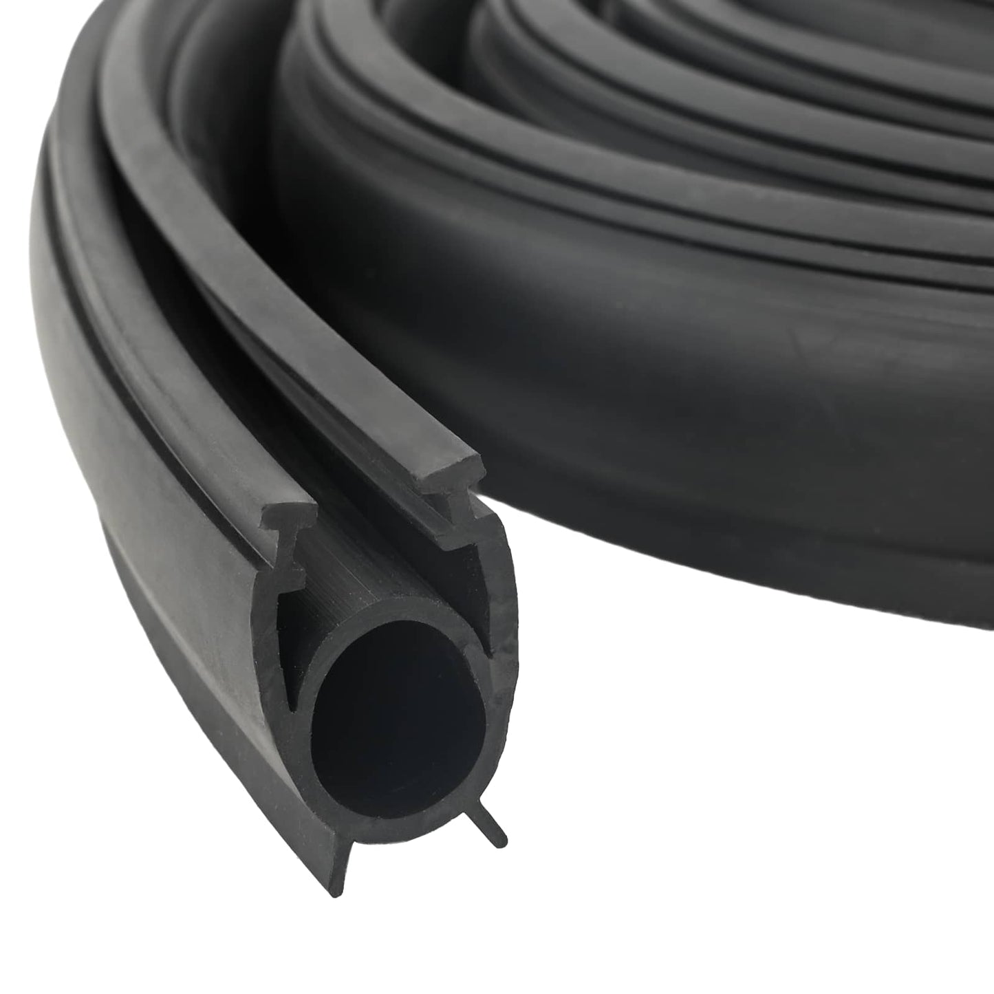 vidaXL Σφράγιση Πόρτας Γκαράζ Μαύρο 41 x 33 mm 5 μ PVC