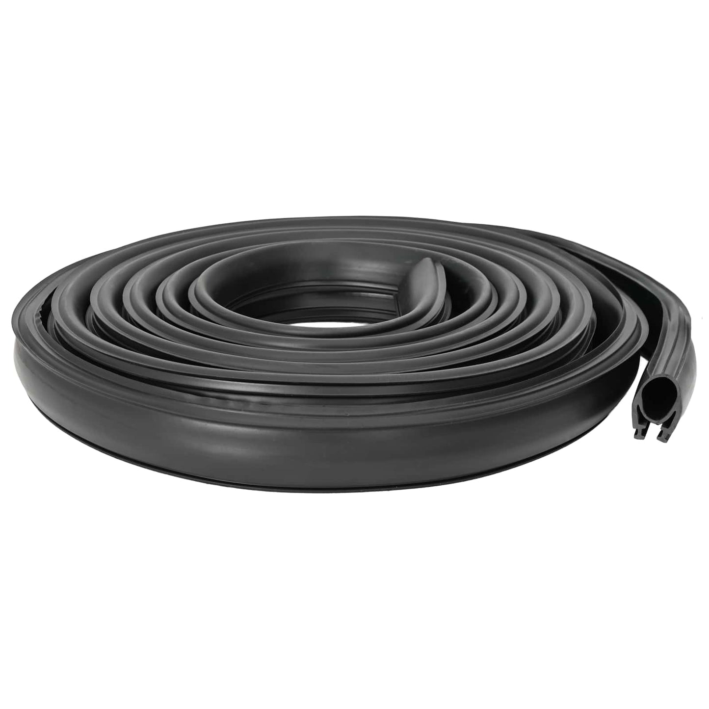 vidaXL Σφράγιση Πόρτας Γκαράζ Μαύρο 41 x 33 mm 5 μ PVC