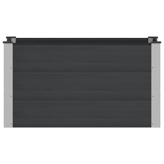 vidaXL Υπερυψωμένη Ζαρντινιέρα Μαύρο 100 x 50 x 54 cm