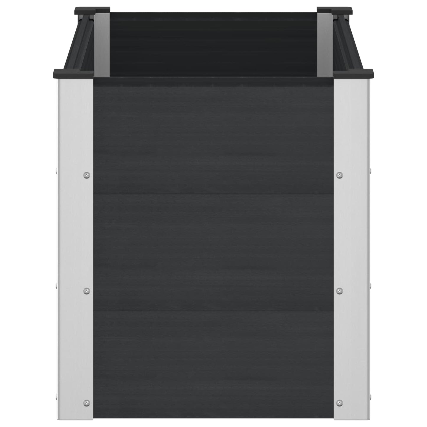 vidaXL Υπερυψωμένη Ζαρντινιέρα Μαύρο 100 x 50 x 54 cm
