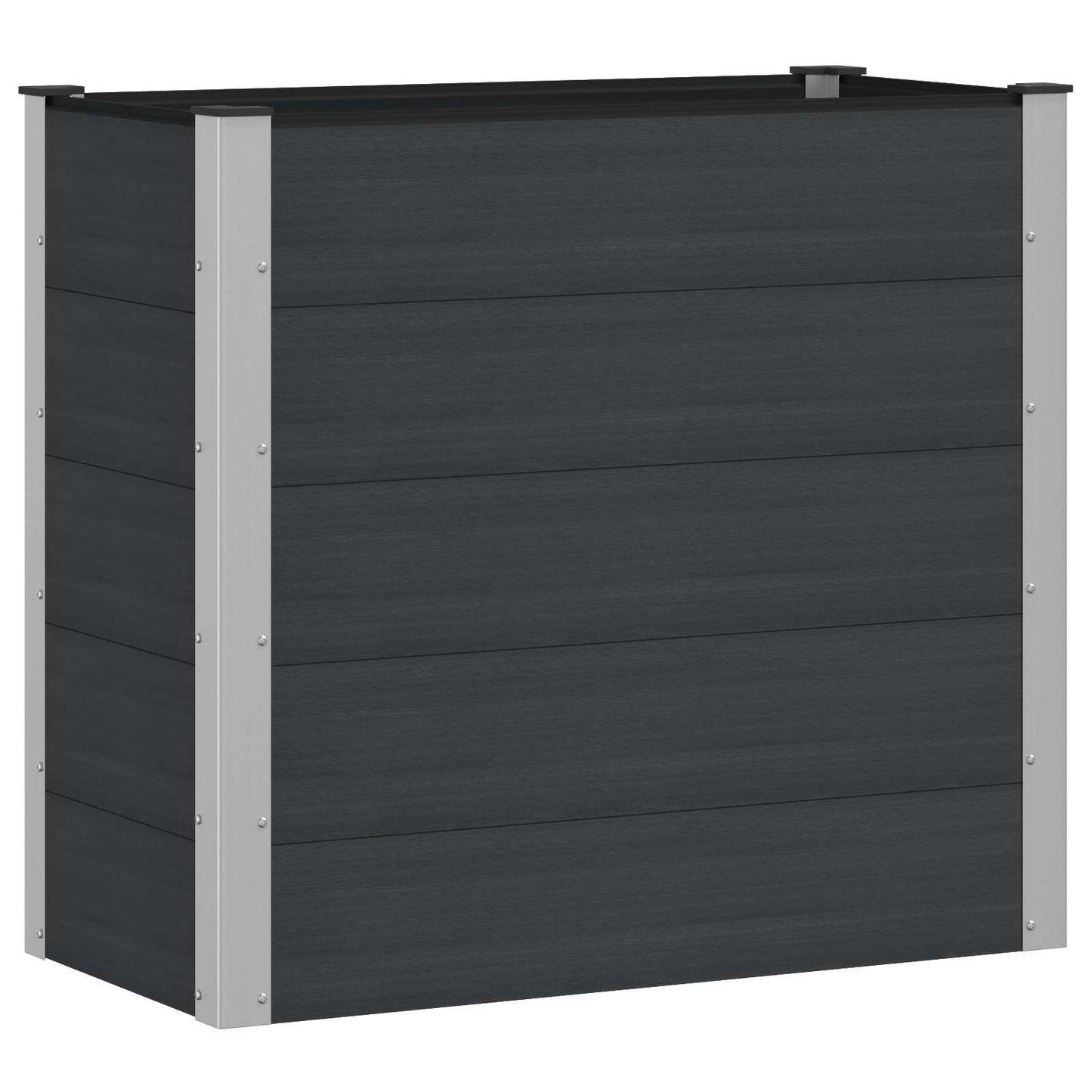 vidaXL Υπερυψωμένη Ζαρντινιέρα Μαύρο 100 x 50 x 91 cm