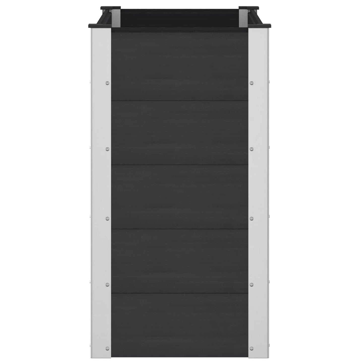 vidaXL Υπερυψωμένη Ζαρντινιέρα Μαύρο 100 x 50 x 91 cm