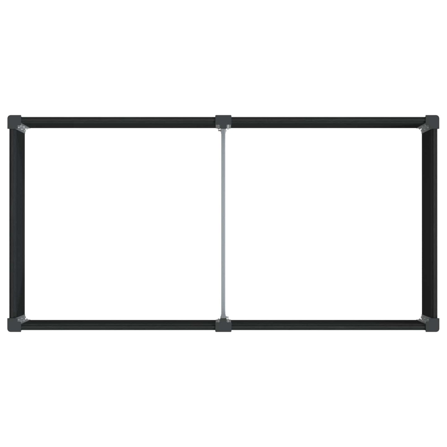 vidaXL Υπερυψωμένη Ζαρντινιέρα Μαύρο 100 x 50 x 91 cm