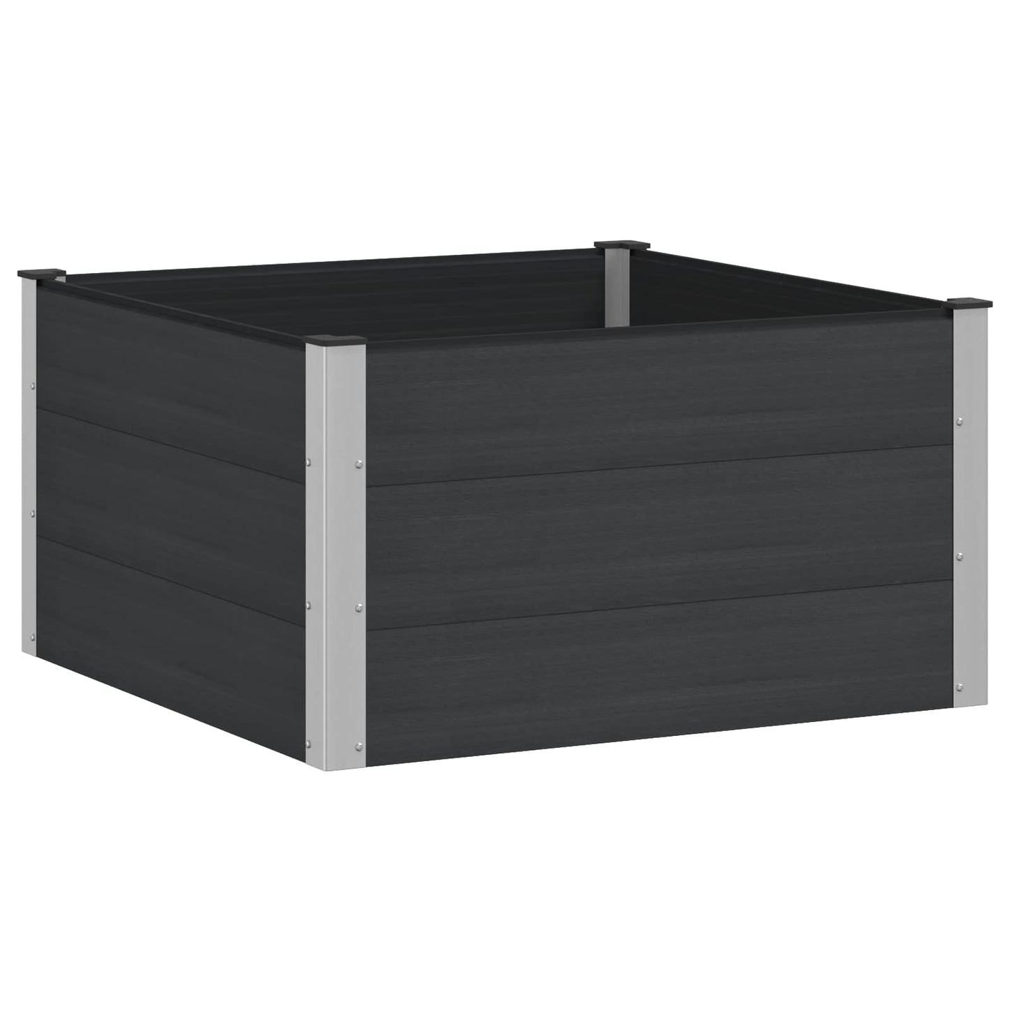 vidaXL Υπερυψωμένη Ζαρντινιέρα Μαύρο 100 x 100 x 54 cm