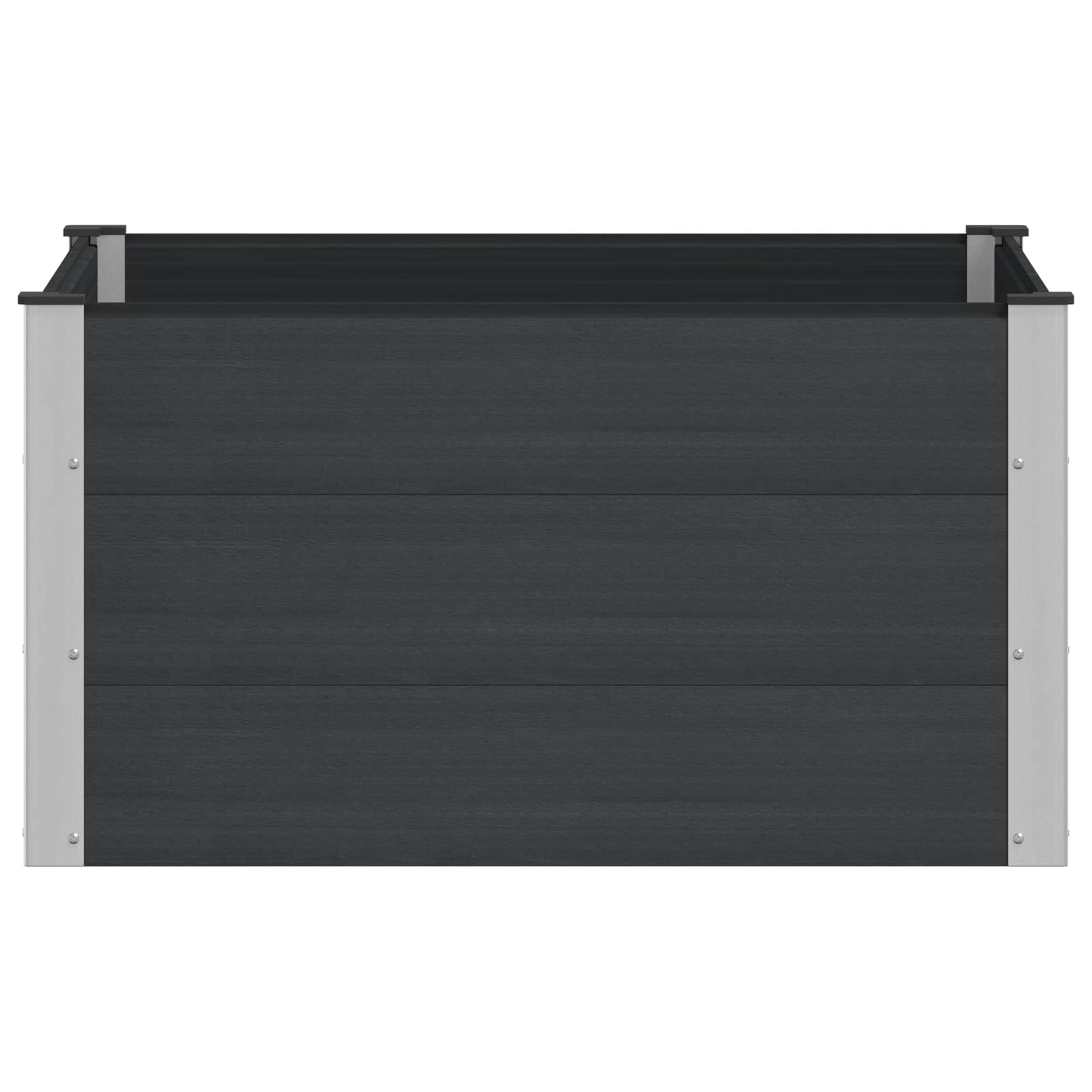 vidaXL Υπερυψωμένη Ζαρντινιέρα Μαύρο 100 x 100 x 54 cm