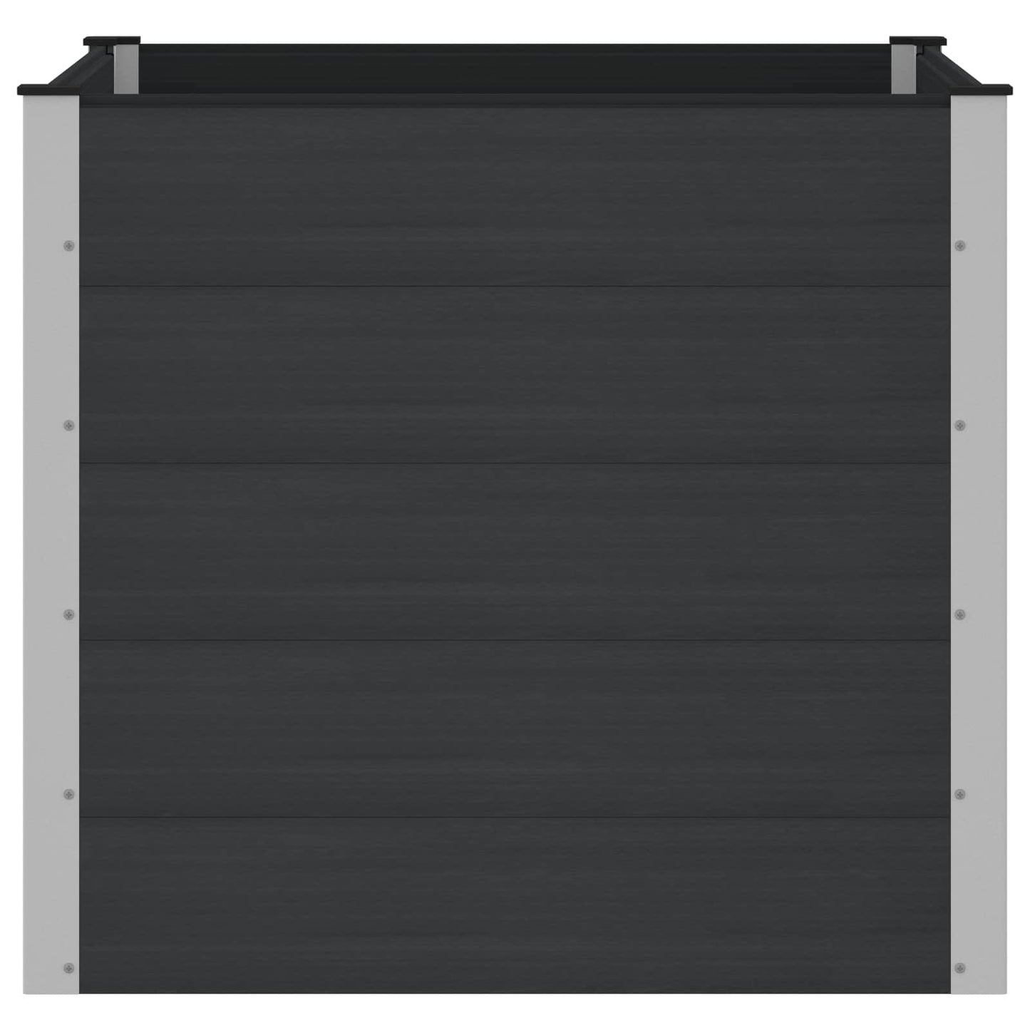 vidaXL Υπερυψωμένη Ζαρντινιέρα Μαύρο 100 x 100 x 91 cm