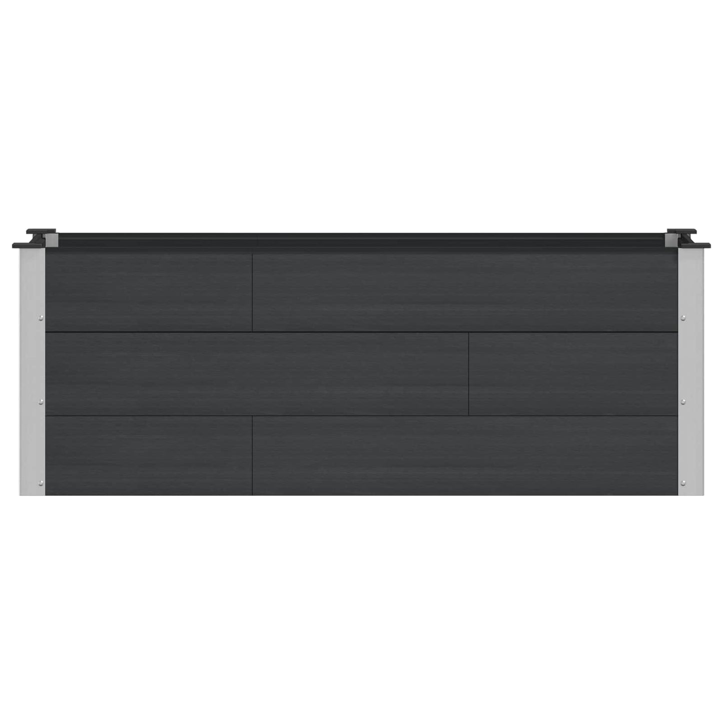 vidaXL Υπερυψωμένη Ζαρντινιέρα Μαύρο 150 x 50 x 54 cm