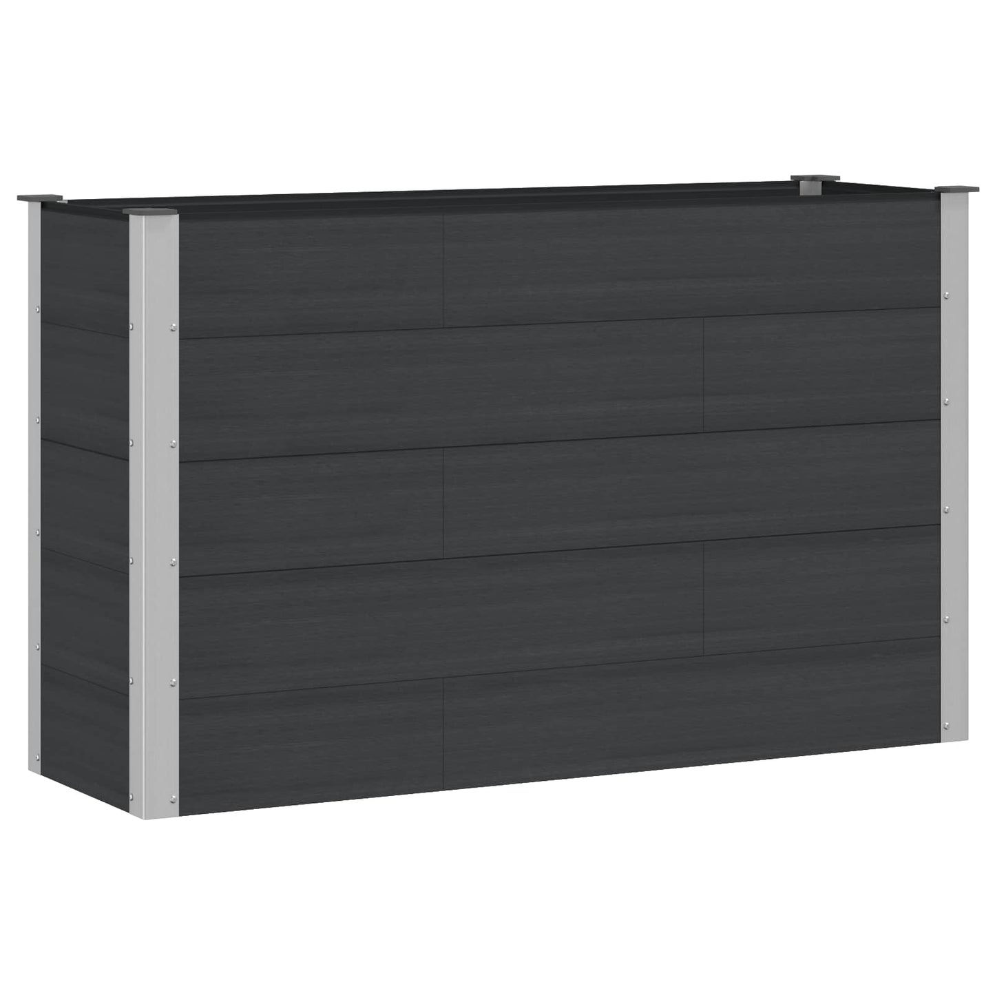 vidaXL Υπερυψωμένη Ζαρντινιέρα Μαύρο 150 x 50 x 91 cm