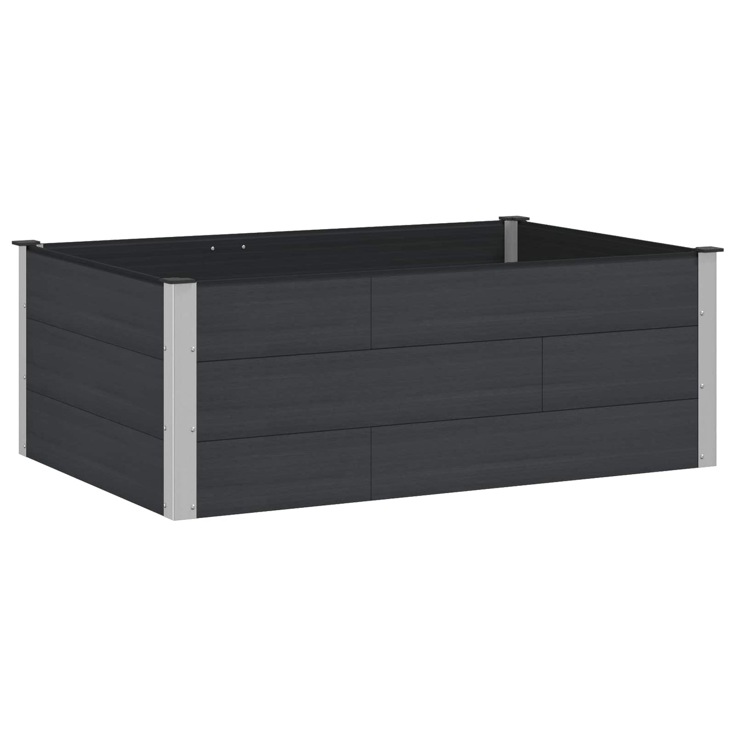 vidaXL Υπερυψωμένη Ζαρντινιέρα Μαύρο 150 x 100 x 54 cm