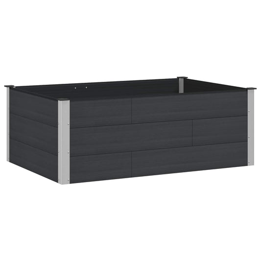 vidaXL Υπερυψωμένη Ζαρντινιέρα Μαύρο 150 x 100 x 54 cm
