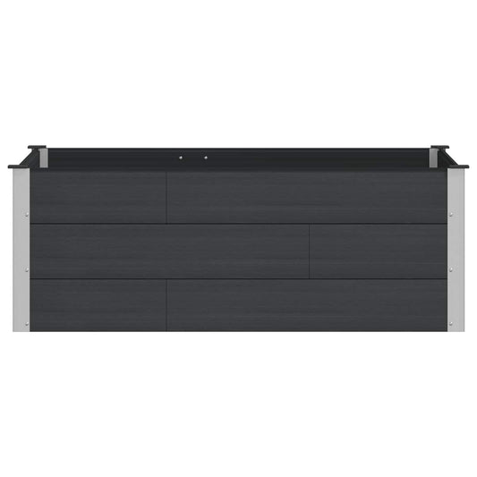 vidaXL Υπερυψωμένη Ζαρντινιέρα Μαύρο 150 x 100 x 54 cm