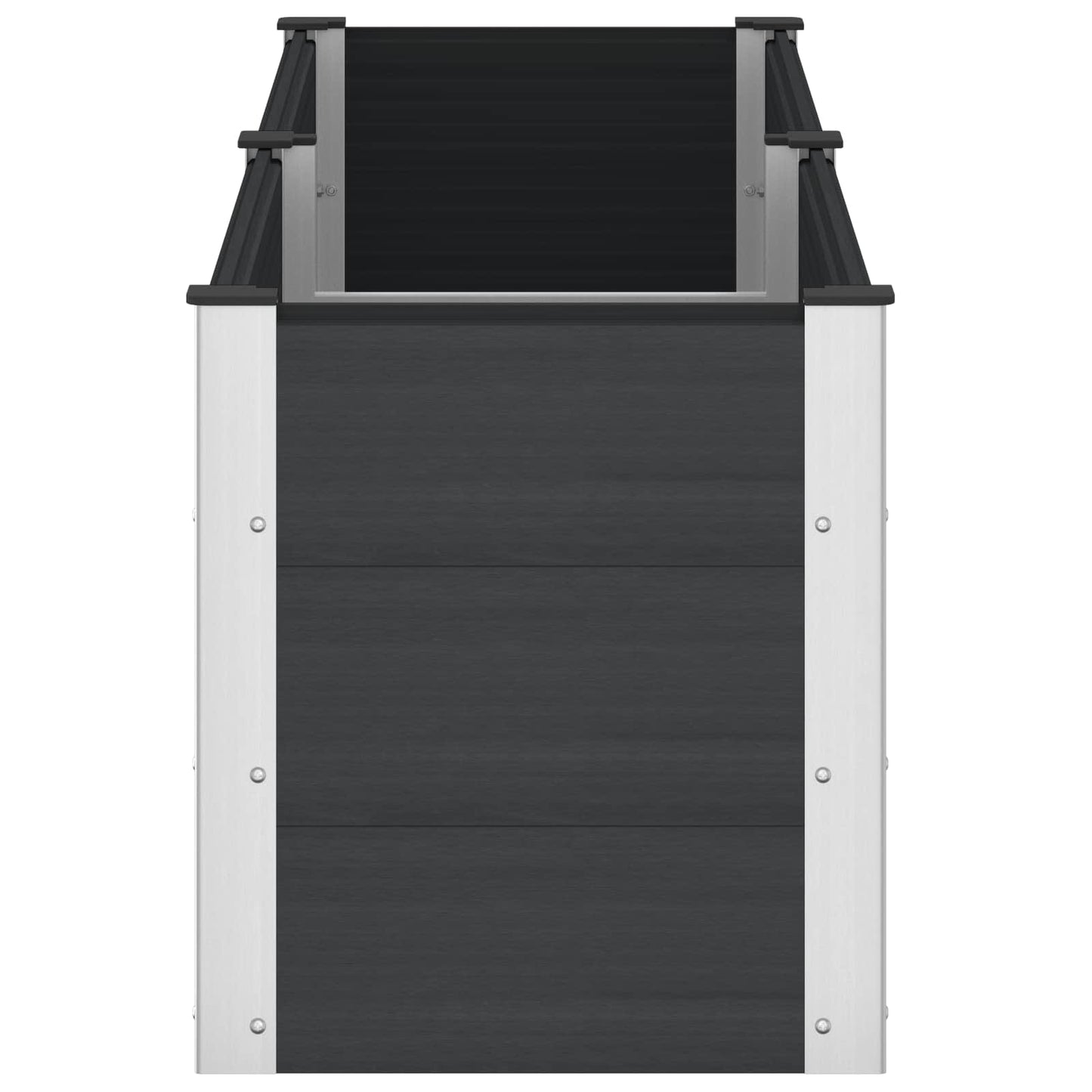 vidaXL Υπερυψωμένη Ζαρντινιέρα Μαύρο 200 x 50 x 54 cm
