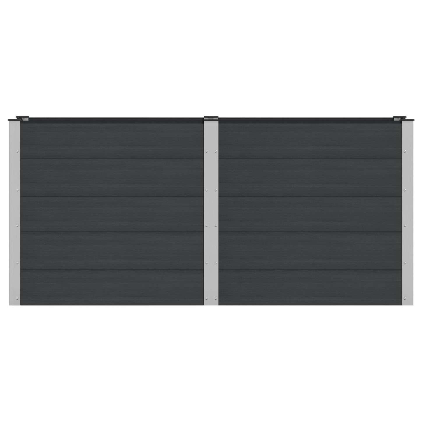 vidaXL Υπερυψωμένη Ζαρντινιέρα Μαύρο 200 x 50 x 91 cm