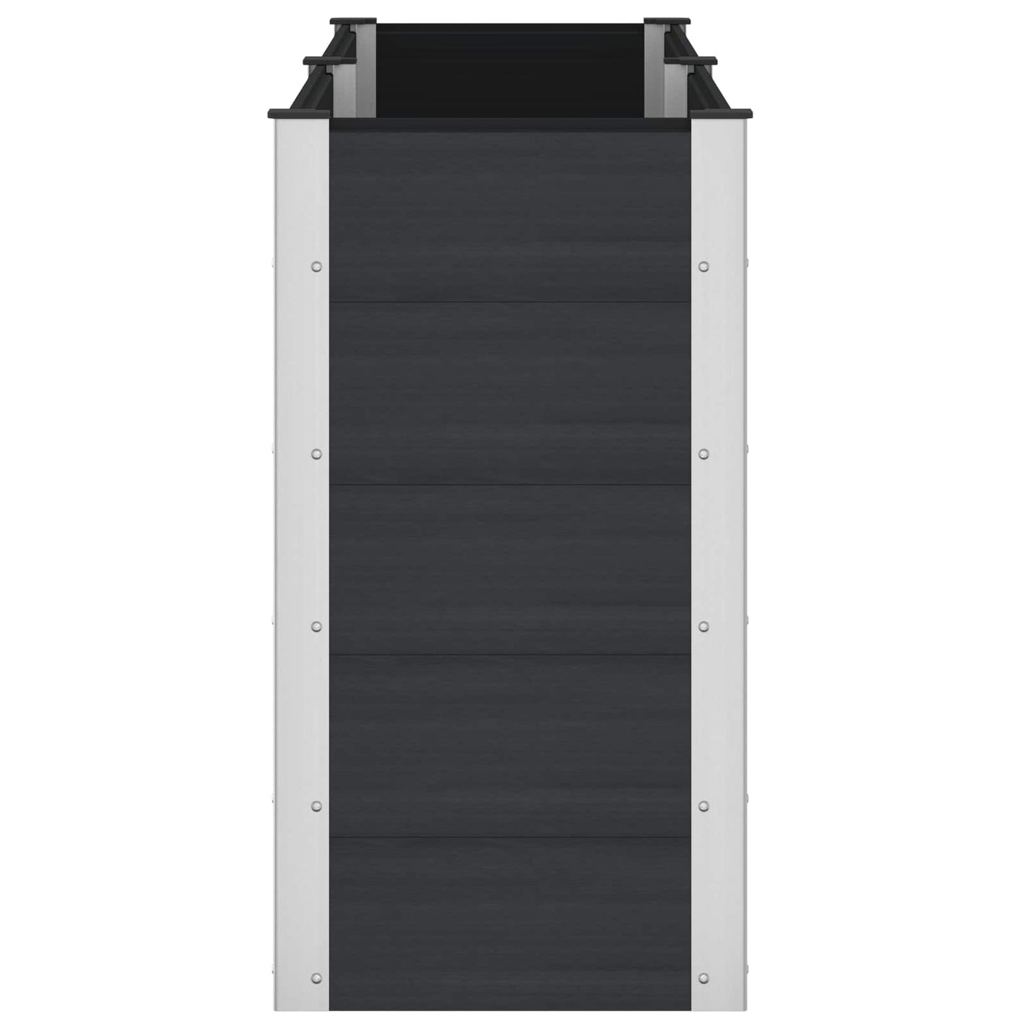 vidaXL Υπερυψωμένη Ζαρντινιέρα Μαύρο 200 x 50 x 91 cm