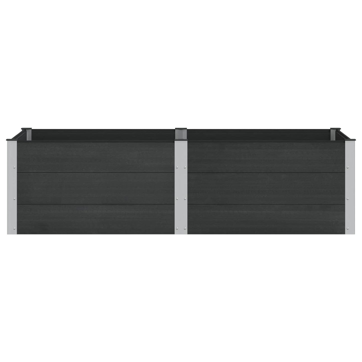 vidaXL Υπερυψωμένη Ζαρντινιέρα Μαύρο 200 x 100 x 54 cm