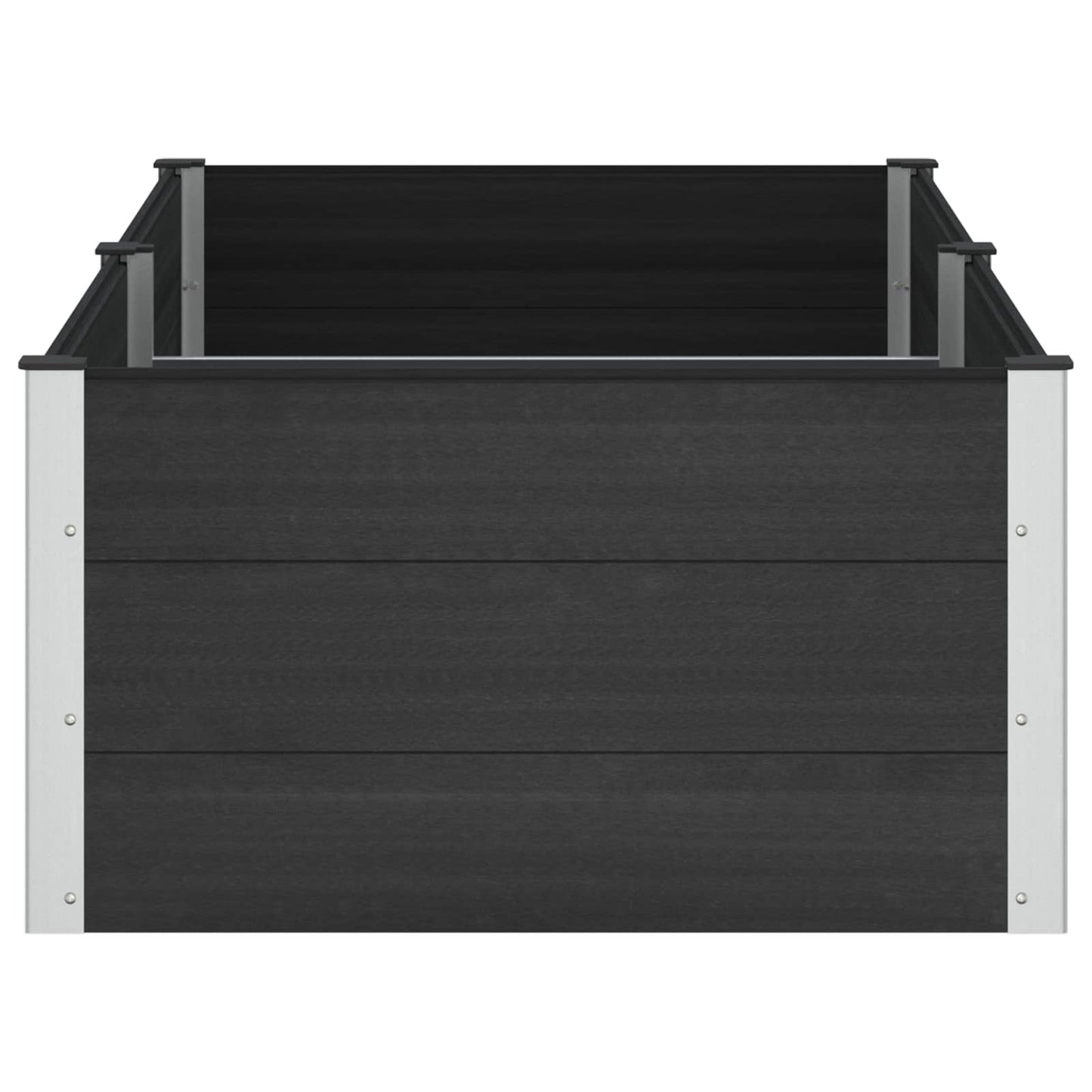 vidaXL Υπερυψωμένη Ζαρντινιέρα Μαύρο 200 x 100 x 54 cm