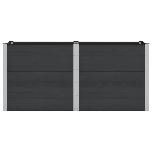 vidaXL Υπερυψωμένη Ζαρντινιέρα Μαύρο 200 x 100 x 91 εκ