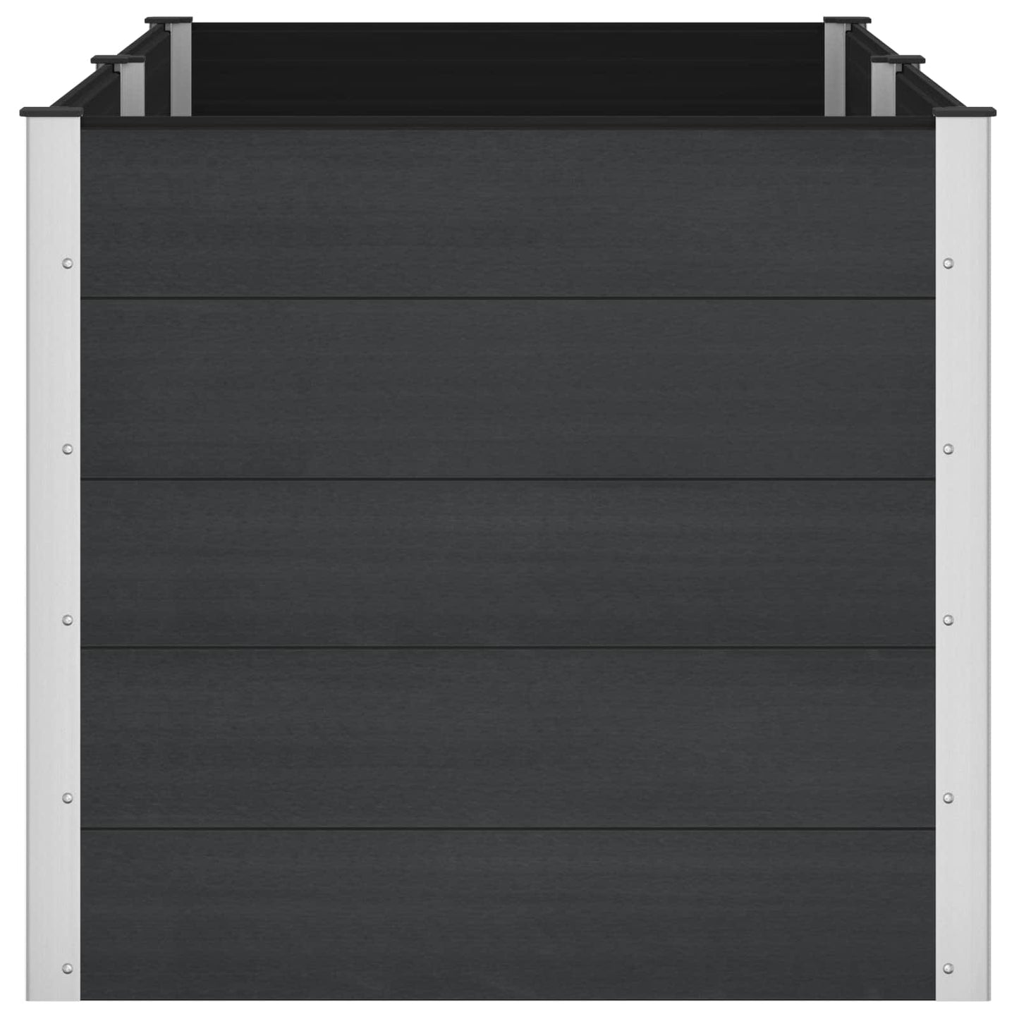 vidaXL Υπερυψωμένη Ζαρντινιέρα Μαύρο 200 x 100 x 91 εκ