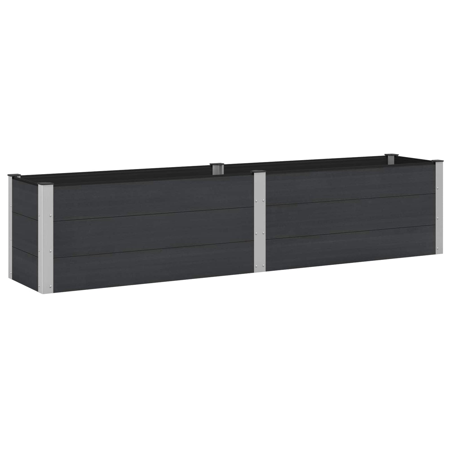 vidaXL Υπερυψωμένη Ζαρντινιέρα Μαύρο 250 x 50 x 54 cm