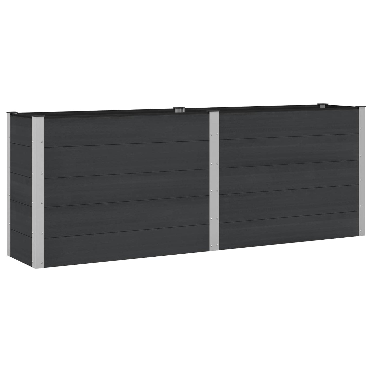 vidaXL Υπερυψωμένη Ζαρντινιέρα Μαύρο 250 x 50 x 91 εκ