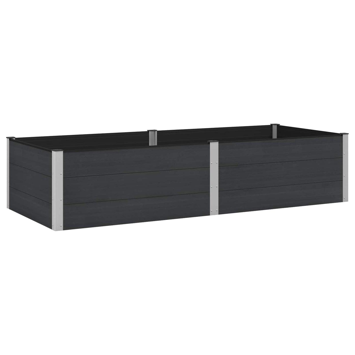 vidaXL Υπερυψωμένη Ζαρντινιέρα Μαύρο 250 x 100 x 54 cm