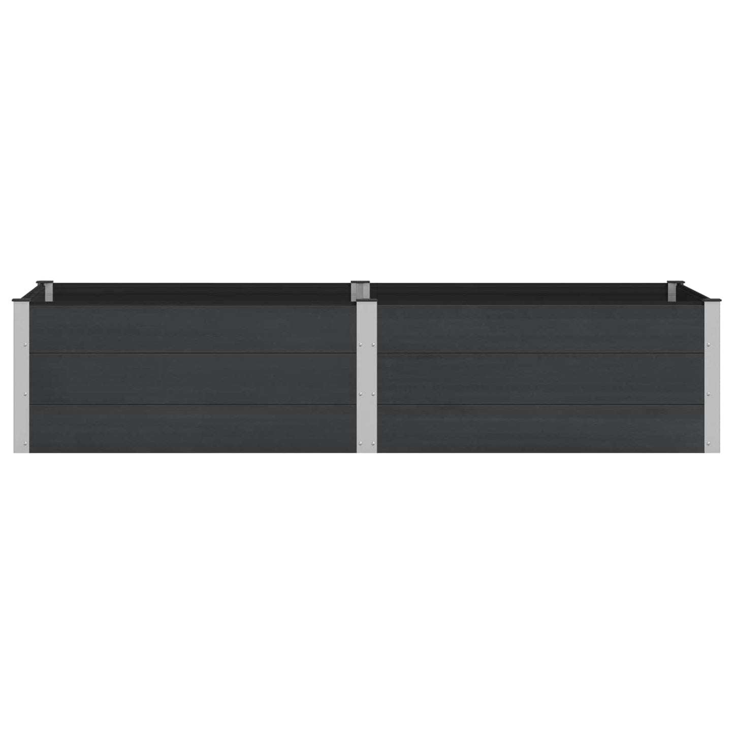 vidaXL Υπερυψωμένη Ζαρντινιέρα Μαύρο 250 x 100 x 54 cm