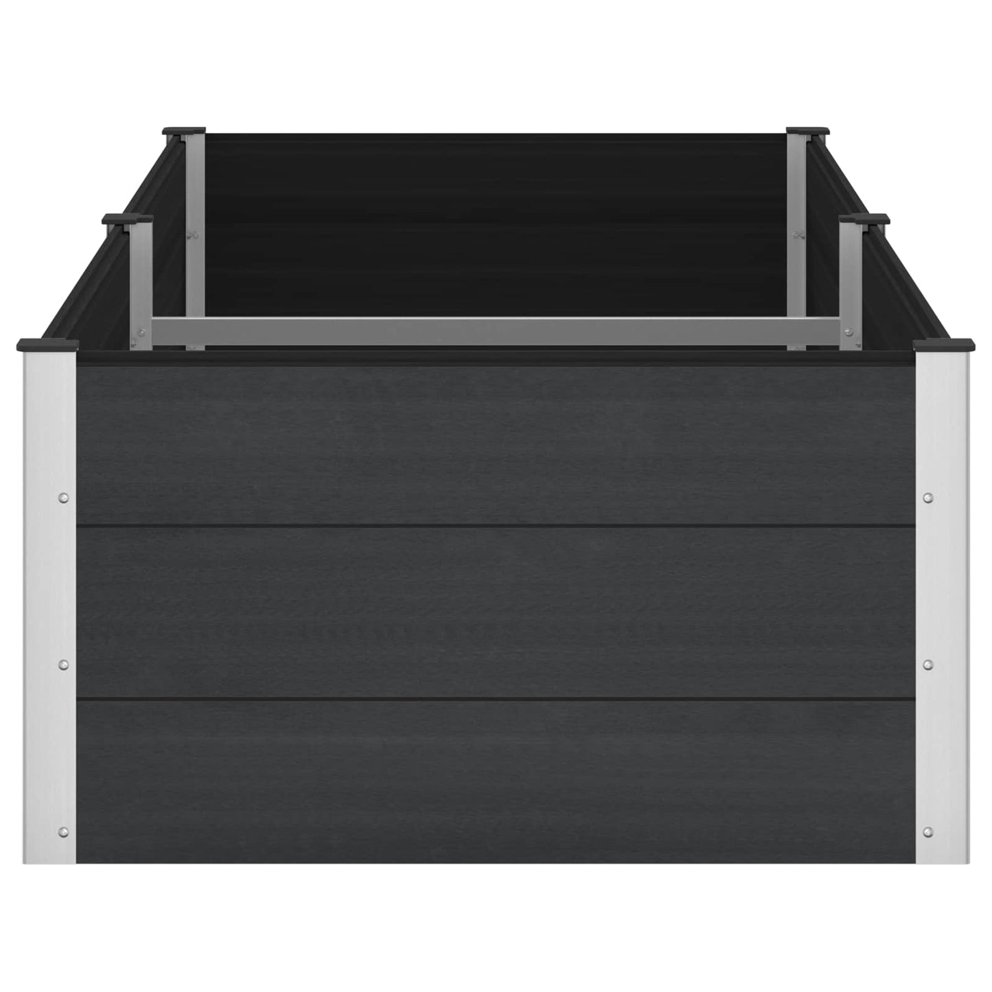 vidaXL Υπερυψωμένη Ζαρντινιέρα Μαύρο 250 x 100 x 54 cm