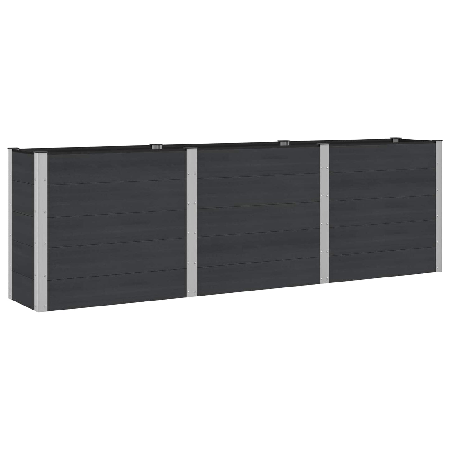 vidaXL Υπερυψωμένη Ζαρντινιέρα Μαύρο 300 x 50 x 91 cm