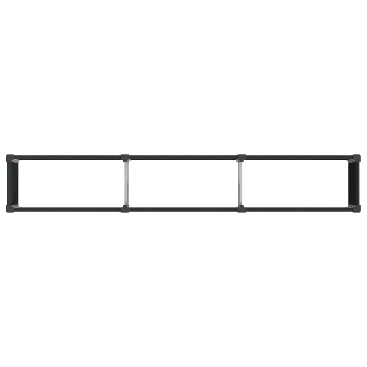vidaXL Υπερυψωμένη Ζαρντινιέρα Μαύρο 300 x 50 x 91 cm