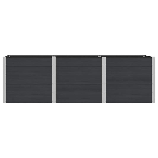 vidaXL Υπερυψωμένη Ζαρντινιέρα Μαύρο 300 x 100 x 91 cm