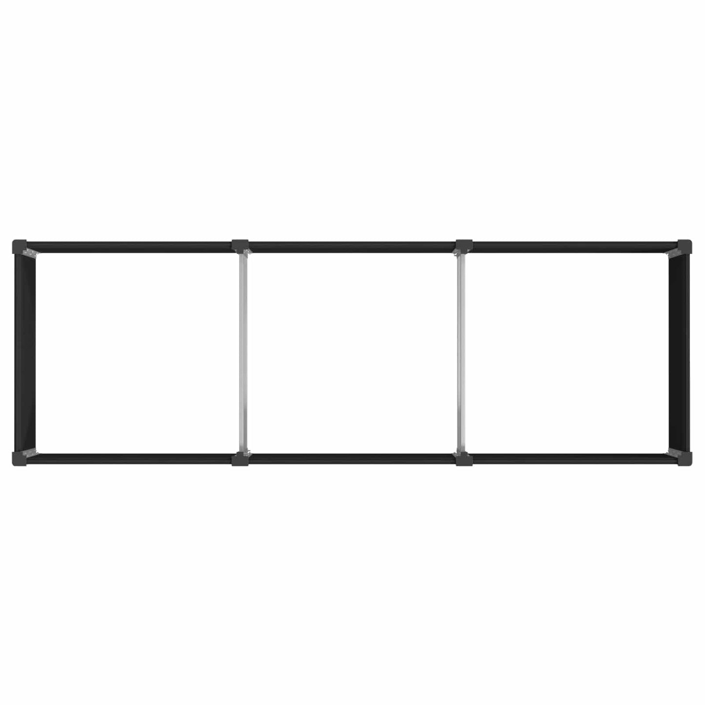 vidaXL Υπερυψωμένη Ζαρντινιέρα Μαύρο 300 x 100 x 91 cm