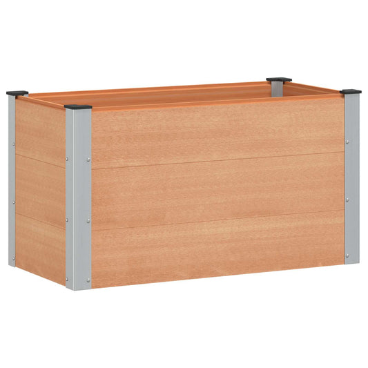 vidaXL Υπερυψωμένη Ζαρντινιέρα Καφέ 100 x 50 x 54 cm